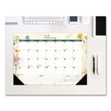 Willow Creek Press Botanical Garden Monthly Desk Pad Calendar, 17 x 12, Cream/Multicolor Sheets, Black Headband/Corners, 12-Month (Jan-Dec) 2026 (WPR57094) Each