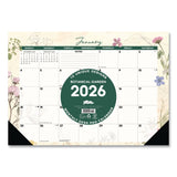 Willow Creek Press Botanical Garden Monthly Desk Pad Calendar, 17 x 12, Cream/Multicolor Sheets, Black Headband/Corners, 12-Month (Jan-Dec) 2026 (WPR57094) Each