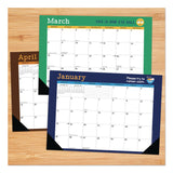 Willow Creek Press Punny Art of David Olenick Monthly Desk Pad Calendar, 17x12, White/Multicolor, Black Headband/Corners, 12-Month Jan-Dec 2026 (WPR57148) Each