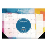 Willow Creek Press Abstract Art Small Monthly Desk Pad Calendar, 17x12, White/Multicolor Sheets, Black Headband/Corners, 12-Month (Jan-Dec) 2026 (WPR57391) Each