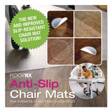 Floortex® Unomat Anti-Slip Polycarbonate Chair Mat for Hard Floors and Carpet Tiles, Rectangular, Straight Edges, 60" x 48", Clear (FLRNRCMFLPD0005) Each