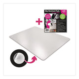 Floortex® Unomat Anti-Slip Polycarbonate Chair Mat for Hard Floors and Carpet Tiles, Rectangular, Straight Edges, 60" x 48", Clear (FLRNRCMFLPD0005) Each