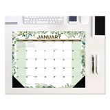 Willow Creek Press Eucalyptus Large Monthly Desk Pad Calendar, 22 x 17, White/Green Sheets, Black Headband/Corners, 12-Month (Jan to Dec) 2026 (WPR57223) Each