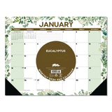 Willow Creek Press Eucalyptus Large Monthly Desk Pad Calendar, 22 x 17, White/Green Sheets, Black Headband/Corners, 12-Month (Jan to Dec) 2026 (WPR57223) Each