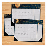 Willow Creek Press Moon Magic Large Monthly Desk Pad Calendar, 22 x 17, Gray/Black/Gold Sheets, Black Headband/Corners, 12-Month (Jan-Dec) 2026 (WPR57254) Each