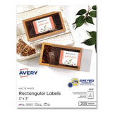 Avery® Rectangular Labels with Sure Feed Technology, Inkjet/Laser, 2 x 3, Matte White, 8 Labels/Sheet, 25 Sheets/Pack (AVE05619) Pack of 200