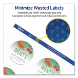 Avery® Waterproof Round Labels with Sure Feed Technology, Laser/Pigment-Based Inkjet, 2" dia, Matte White, 12/Sheet, 8 Sheets/Pack (AVE05657) Pack of 96