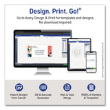 Avery® Waterproof Round Labels with Sure Feed Technology, Laser/Pigment-Based Inkjet, 2" dia, Matte White, 12/Sheet, 8 Sheets/Pack (AVE05657) Pack of 96