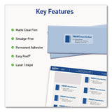 Avery® Matte Clear Address Labels with Sure Feed Technology, Inkjet/Laser, 1.33 x 4, 14/Sheet, 10 Sheets/Pack (AVE08124) Pack of 140