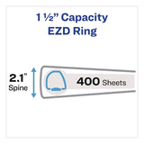 Avery® Durable View Binder with DuraHinge and EZD Rings, 3 Rings, 1.5" Capacity, 11 x 8.5, White, 12/Carton (AVE09401CT) Each