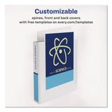 Avery® Durable View Binder with DuraHinge and EZD Rings, 3 Rings, 1.5" Capacity, 11 x 8.5, White, 12/Carton (AVE09401CT) Each