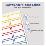Avery® No-Iron Fabric Labels, Rainbow Border, Handwrite Only, 0.75 x 1.75, White, 12/Sheet, 2 Sheets/Pack (AVE40706) Pack of 24