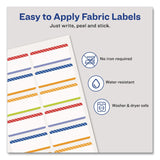 Avery® No-Iron Fabric Labels, Multicolored Border, Handwrite Only, 0.75 x 1.75, White, 12/Sheet, 2 Sheets/Pack (AVE40774) Pack of 24