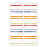 Avery® No-Iron Fabric Labels, Multicolored Border, Handwrite Only, 0.75 x 1.75, White, 12/Sheet, 2 Sheets/Pack (AVE40774) Pack of 24