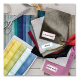 Avery® No-Iron Fabric Labels, Pastel Borders, Handwrite Only, 0.75 x 1.75, White, 12/Sheet, 2 Sheets/Pack (AVE40775) Pack of 24