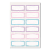 Avery® No-Iron Fabric Labels, Pastel Borders, Handwrite Only, 0.75 x 1.75, White, 12/Sheet, 2 Sheets/Pack (AVE40775) Pack of 24