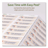 Avery® EcoFriendly Recycled Return Address Labels, Inkjet/Laser, 0.66 x 1.75, White, 60/Sheet, 10 Sheets/Pack (AVE48806) Pack of 600