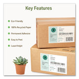 Avery® EcoFriendly Recycled Shipping Labels, Inkjet/Laser, 5.5 x 8.5, White, 2/Sheet, 10 Sheets/Pack (AVE48808) Pack of 20