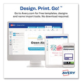 Avery® Pin-Style Badge Holder with Laser/Inkjet Insert, Top Load, 3.5 x 2.25, White, 24/Pack (AVE74652PK) Pack of 24