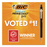 BIC® Break Resistant Pro Mechanical Pencils, 0.7 mm, HB (#2), Black Lead, Black Barrel (BICMVR7P1BLK) Each