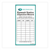 NeutraFlush® Eyewash Station Inspection Label, "Eyewash Station Inspection Record/Chart", 6" x 3", Green/Black/White (AOHNFSIT01) Each
