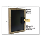 Excello Global Products® Magnetic Tabletop Chalkboard, Black Surface, Brown Wood Frame, 11 x 15 (EXOEGPHD0100S) Each
