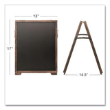 Excello Global Products® Desktop A-Frame Chalkboard, Black Surface, Brown Wood Frame, 13 x 14.5 x 17 (EXOEGPHD0547) Each