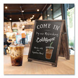Excello Global Products® Desktop A-Frame Chalkboard, Black Surface, Brown Wood Frame, 13 x 14.5 x 17 (EXOEGPHD0547) Each