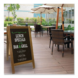 Excello Global Products® Indoor/Outdoor A-Frame Sidewalk Sign, Black 18 x 29 Surface, Brown Frame, 22 x 25 x 40 (EXOGPP0001S) Each