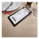 Excello Global Products® Check/Menu Holder, 4 x 8.1, Dark Woodgrain/Silver (EXOMENU4X8CB) Each