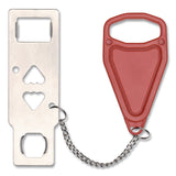 Excello Global Products® Hotel Door Lock, Red/Silver (EXOSPLSTRVL0003) Each