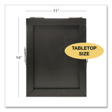 Excello Global Products® Double Sided A-Frame Chalkboard and Menu Holder, Black/Clear 8.5 x 11 Surface, Black Frame, 11 x 14 (GPUMENUAFRAME) Each