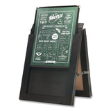 Excello Global Products® Double Sided A-Frame Chalkboard and Menu Holder, Black/Clear 8.5 x 11 Surface, Black Frame, 11 x 14 (GPUMENUAFRAME) Each