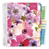 Global Printed Products Deluxe Spring Floral Undated Weekly/Monthly Teacher's Lesson Planner, 7 Classes, Multicolor Cover, 11 x 8.5, 52-Week Span (GPUNADUNDTP30) Each