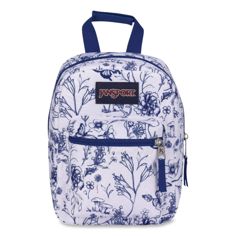 JanSport® Big Break Lunch Bag, Foraging Finds, 7.5 x 5 x 11, Blue/White (JSCJS0A352LAO4) Each