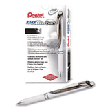 Pentel® EnerGel Pearl Deluxe RTX Gel Pen, Retractable, Medium 0.7 mm, Black Ink, Pearl White/Smoke Barrel, Dozen (PENBL77PWADZ) 1 Dozen