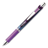 Pentel® EnerGel RTX Deluxe Gel Pen, Retractable, Medium 0.7 mm, Violet Ink, Violet/Blue Barrel, Dozen (PENBLN77VDZ) 1 Dozen