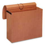 Pendaflex® Moisture-Resistant Expanding Wallet, 5.25" Expansion, 1 Section, Elastic Band Closure, Letter Size, Brown, 10/Box (PFX1073GOX) Box of 10