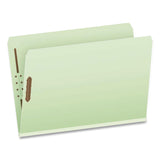 Pendaflex® Heavy-Duty Pressboard Fastener Folders, Straight Tab, Expands 2", 2 Fasteners, Legal Size, Light Green, 25/Box (PFX17185) Box of 25