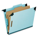 Pendaflex® Hanging Classification Folders with Dividers, Letter Size, 1 Divider, 2/5-Cut Exterior Tabs, Light Blue, 10/Box (PFX59251BX) Box of 10