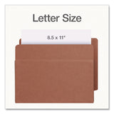 Pendaflex® End Tab File Pocket, 7" Expansion, Letter Size, Brown, 5/Box (PFX63770P) Box of 5
