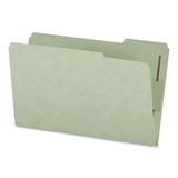 Pendaflex® Heavy-Duty Pressboard Fastener Folders, 2/5-Cut Tab: Right, Expands 2", 2 Fasteners, Legal Size, Gray/Green, 25/Box (PFX1006938) Box of 25