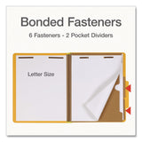 Pendaflex® Heavy-Duty Pressboard Classification Folder, Expands 2", 2 Full-Pocket Dividers, 6 Fasteners, Letter Size, Yellow, 10/Box (PFX1006942) Box of 10