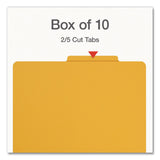 Pendaflex® Heavy-Duty Pressboard Classification Folder, 2/5-Cut Tab, Expands 3", 3 Dividers, 8 Fasteners, Letter Size, Yellow, 10/Box (PFX1006943) Box of 10