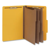 Pendaflex® Heavy-Duty Pressboard Classification Folder, 2/5-Cut Tab, Expands 3", 3 Dividers, 8 Fasteners, Legal Size, Yellow, 10/Box (PFX1006946) Box of 10