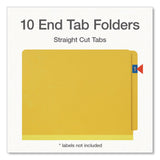 Pendaflex® Heavy-Duty Pressboard End Tab Classification Folders, Expands 2", 2 Dividers, 6 Fasteners, Letter Size, Yellow, 10/Box (PFX1006949) Box of 10