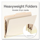 Pendaflex® Heavy-Duty Pressboard Classification Folder, 2/5-Cut Tab, Expands 2", 2 Dividers, 6 Fasteners, Legal Size, Manila, 10/Box (PFX1006955) Box of 10