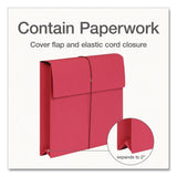Pendaflex® Expanding Wallet with Elastic Closure, 2" Expansion, 1 Section, Letter Size, Red, 10/Box (PFX1006974) Box of 10