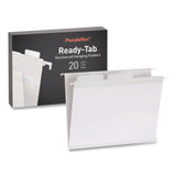 Pendaflex® Ready-Tab Reinforced Hanging File Folders, Letter Size, 1/3-Cut Tabs, White, 20/Box (PFX1006985) Box of 20