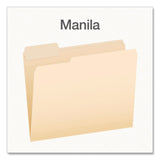 Pendaflex® Earthwise by Pendaflex 100% Recycled Manila File Folder, 1/3-Cut Tabs: Assorted, Letter Size, 0.75" Expansion, Manila, 100/BX (PFX1006989) Box of 100